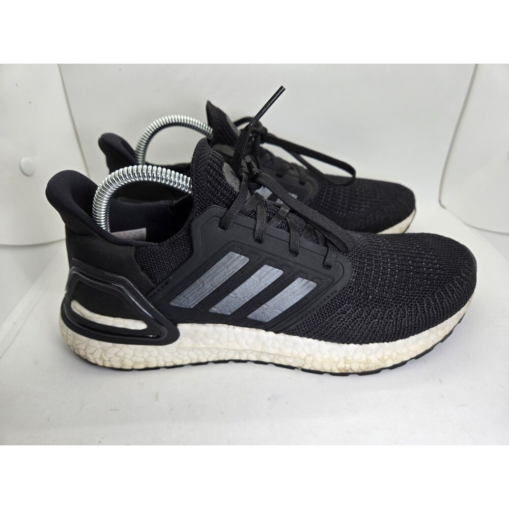 Adidas UltraBoost 20 Shoes Men's 8 Black Road Running Athletic Workout Sneakers